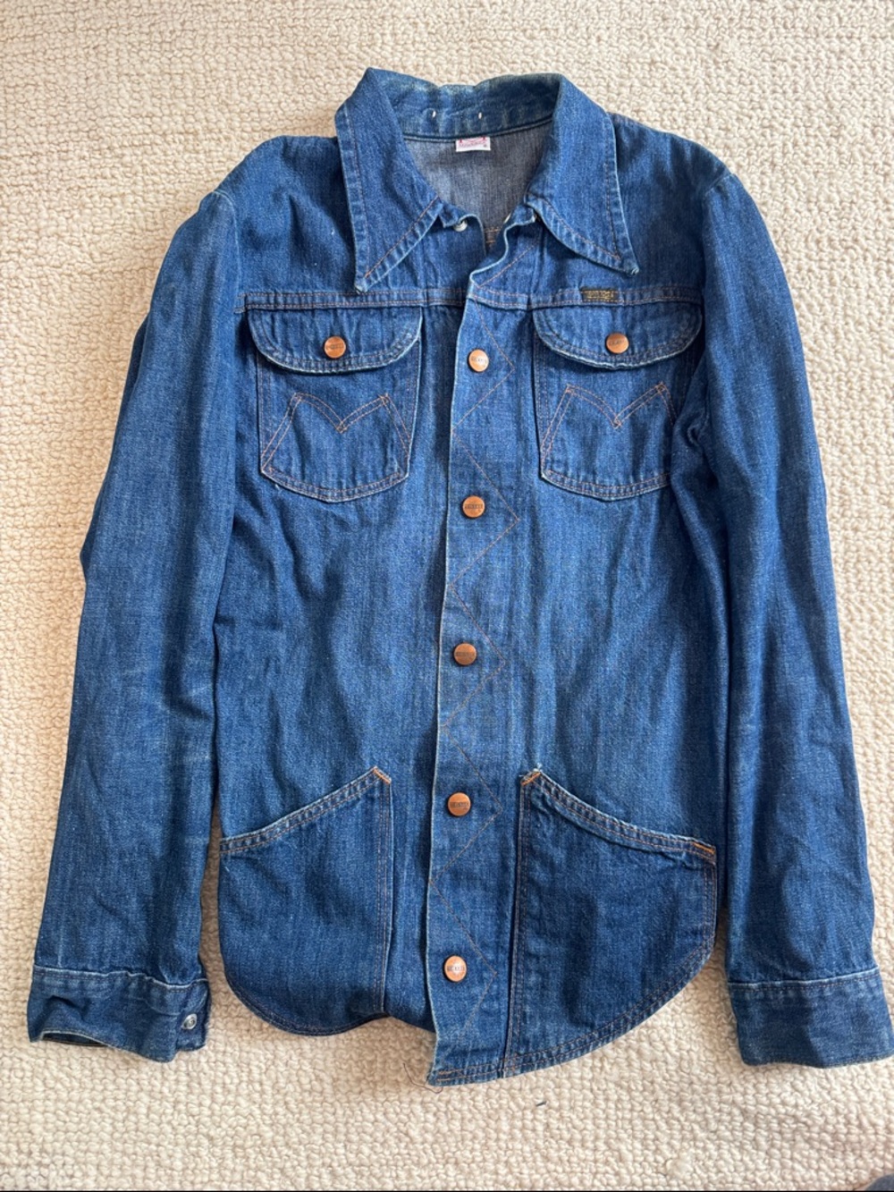 Women's Blue Denim Button-Up Jacket